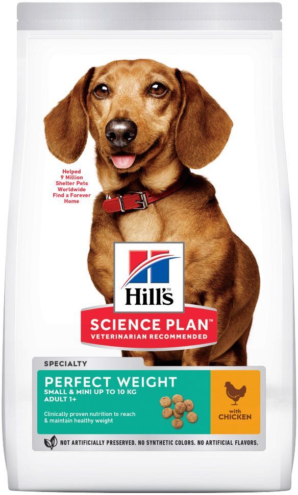 Hill's Science Plan 2x 6kg Adult 1+ Perfect Weight Small & Mini mit Huhn Hill's Science Plan Trockenfutter für Hunde