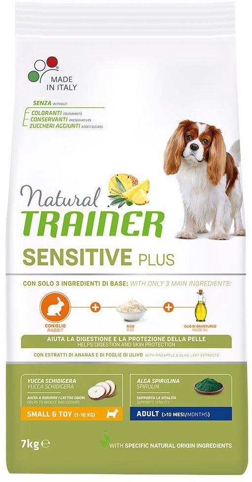 Trainer Natural Sensitive 7kg Sensitive Plus Adult Mini mit Kaninchen Trainer Natural Trockenfutter für Hunde