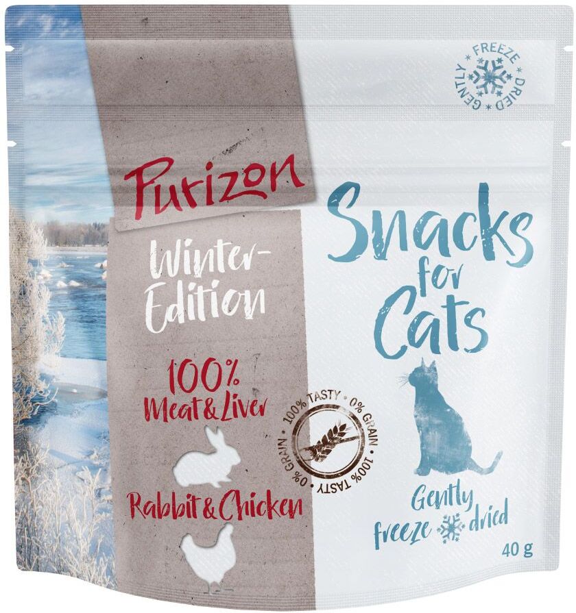 Purizon 40g Winter Edition Kaninchen & Huhn Purizon getreidefreie Katzensnacks