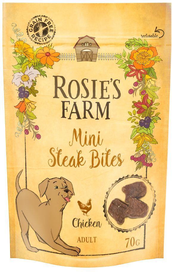 Rosie's Farm 3x 70g Mini Steak Bites" Huhn Rosie's Farm Hundesnacks