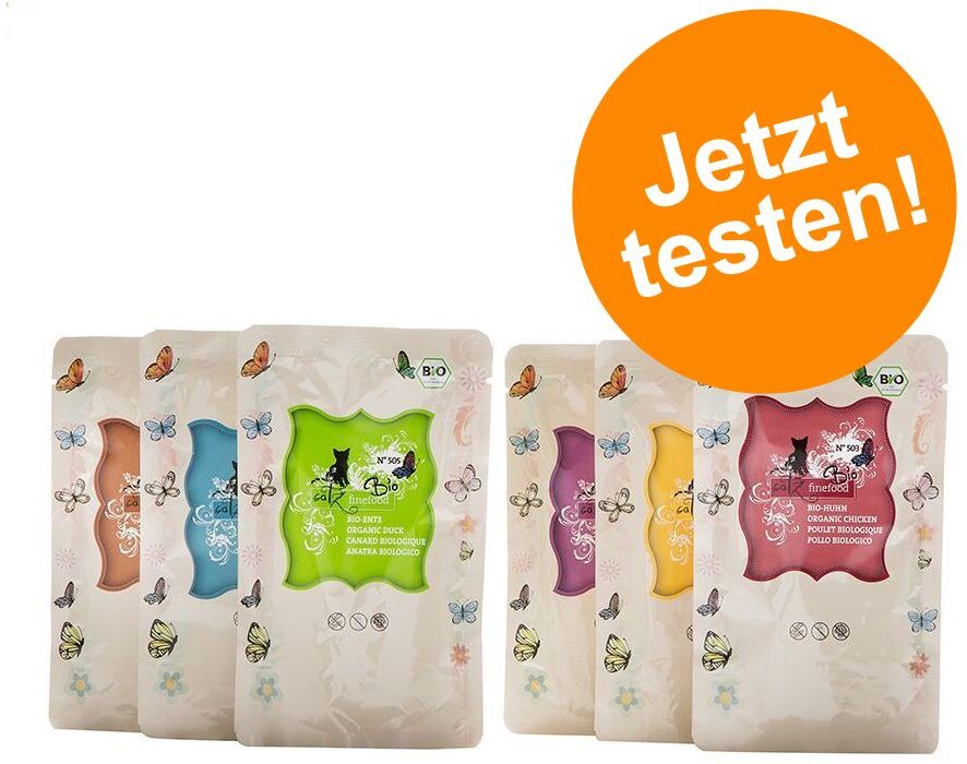 catz finefood 6x 85g Bio Probiermix 6 Sorten catz finefood, Nassfutter für Katze