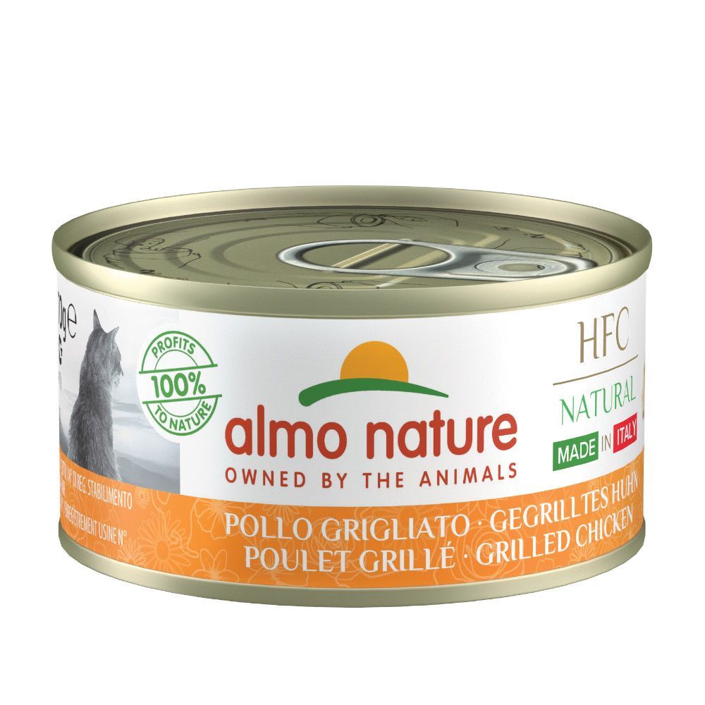 Almo Nature HFC 6x 70g Made in Italy Gelbflossenthunfisch Almo Nature HFC Nassfutter für Katzen