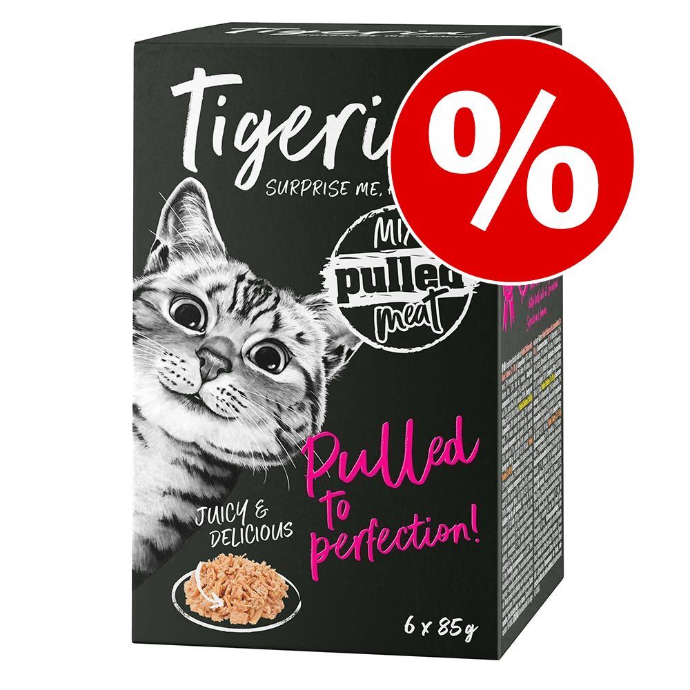 Tigeria Zum Sonderpreis! Tigeria Pulled Meat Katzenfutter 48 x 85 g - Pute