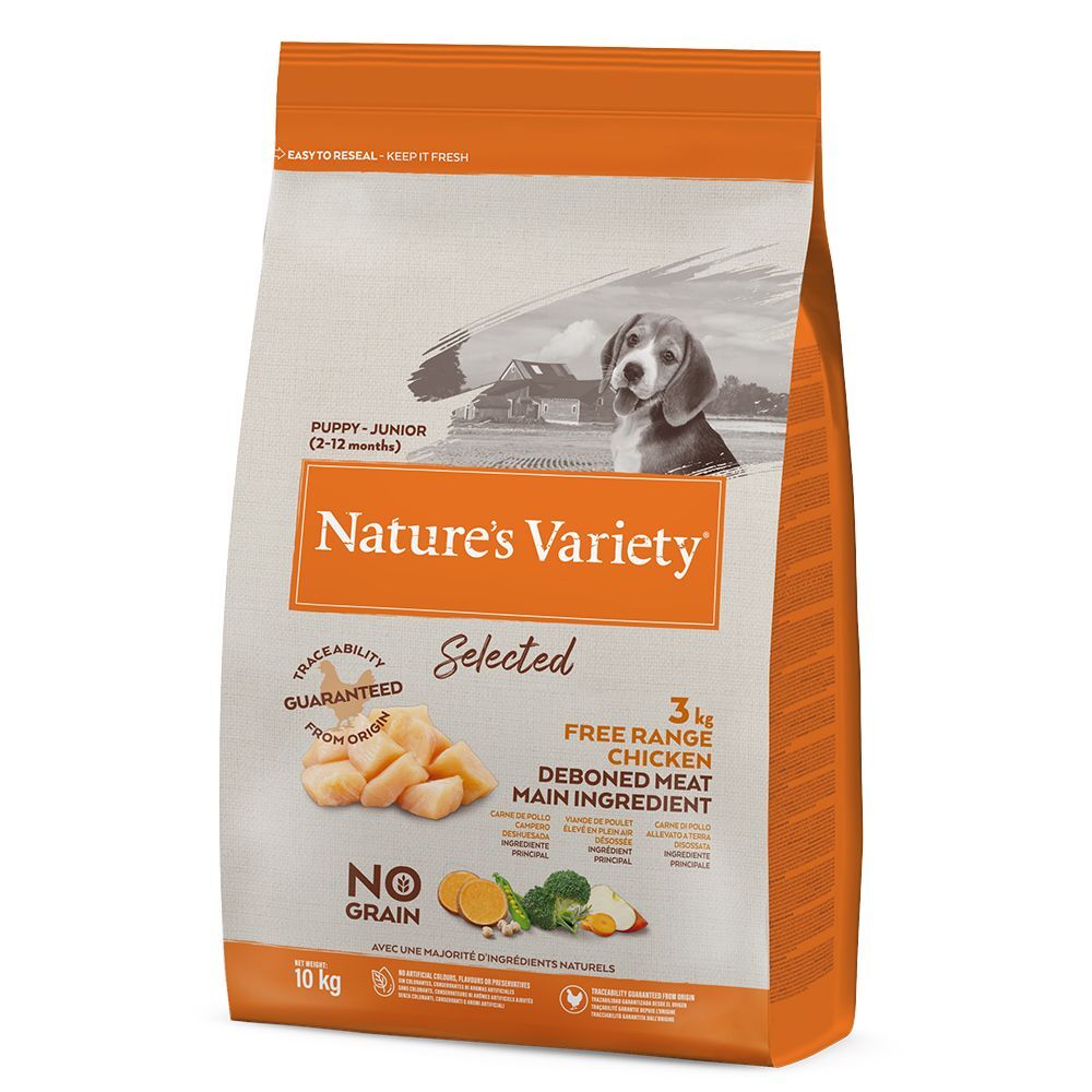 Nature’s Variety 2x 10kg Selected Junior Freilandhuhn Nature's Variety Trockenfutter für Hunde