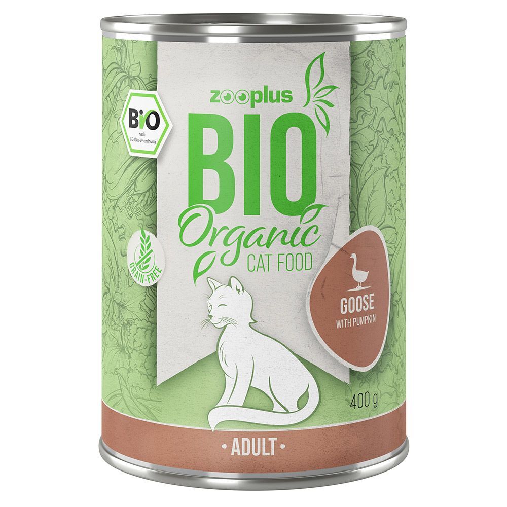 zooplus Bio 6x 85g Gans mit Kürbis zooplus Bio Nassfutter für Katzen