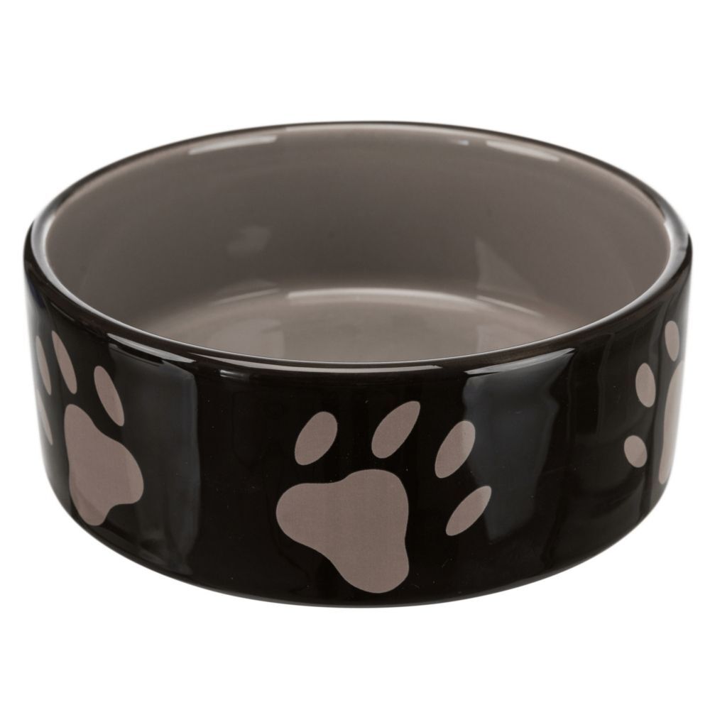Trixie Keramik Fressnapf mit Pfoten - 2x 300ml, Ø 12 cm für Hunde