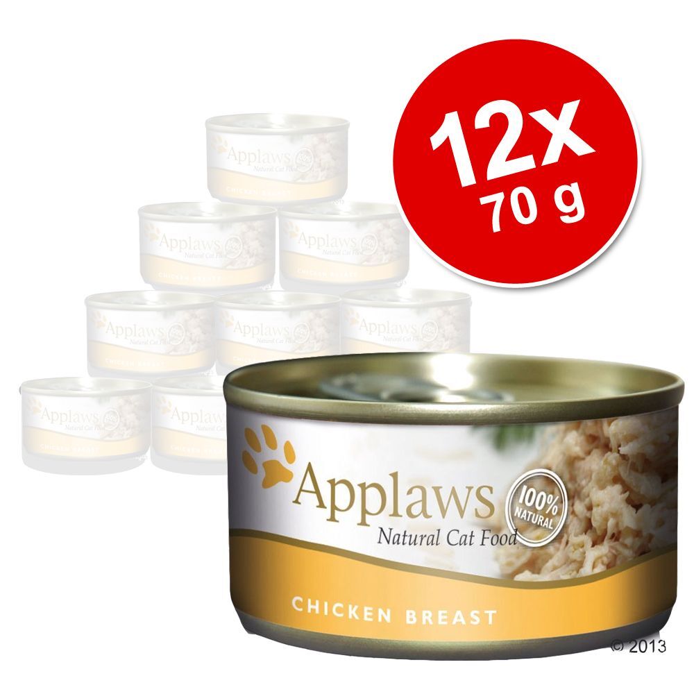 Applaws 12x 70g Thunfischfilet & Seetang in Brühe Applaws Nassfutter für Katzen