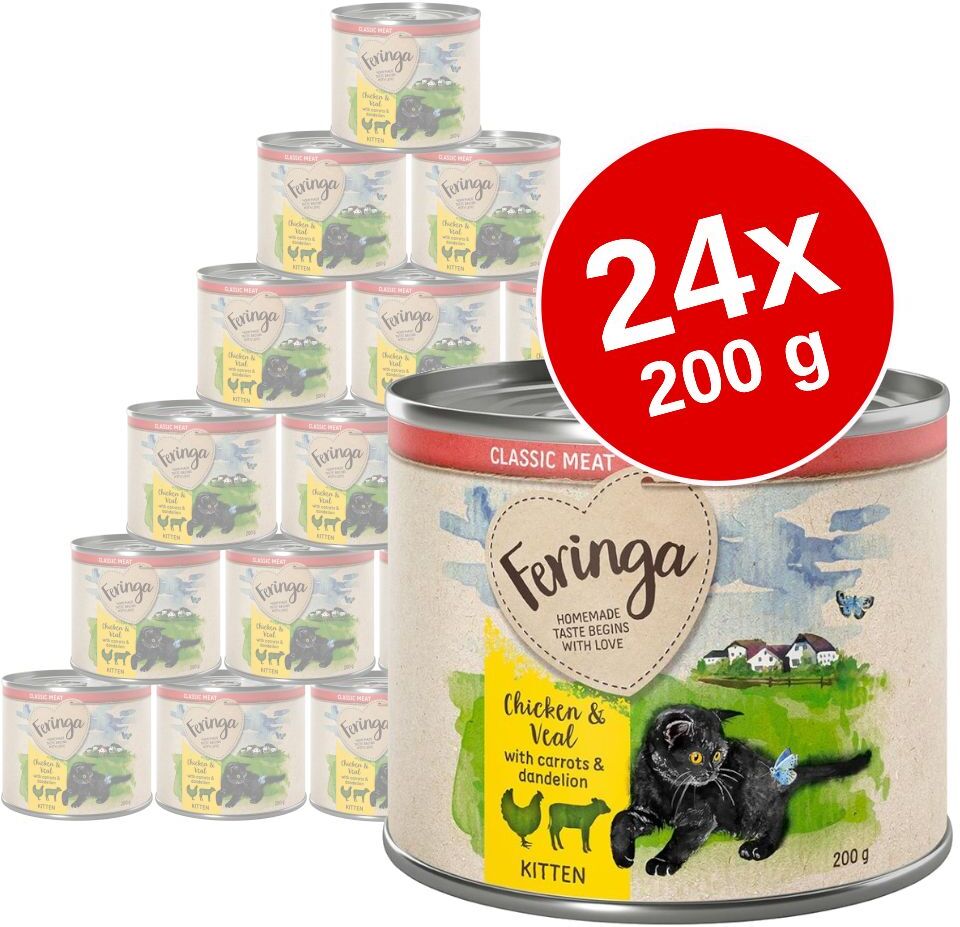 Feringa 24x 200g Menü Kitten Pute Feringa Nassfutter für Katzen