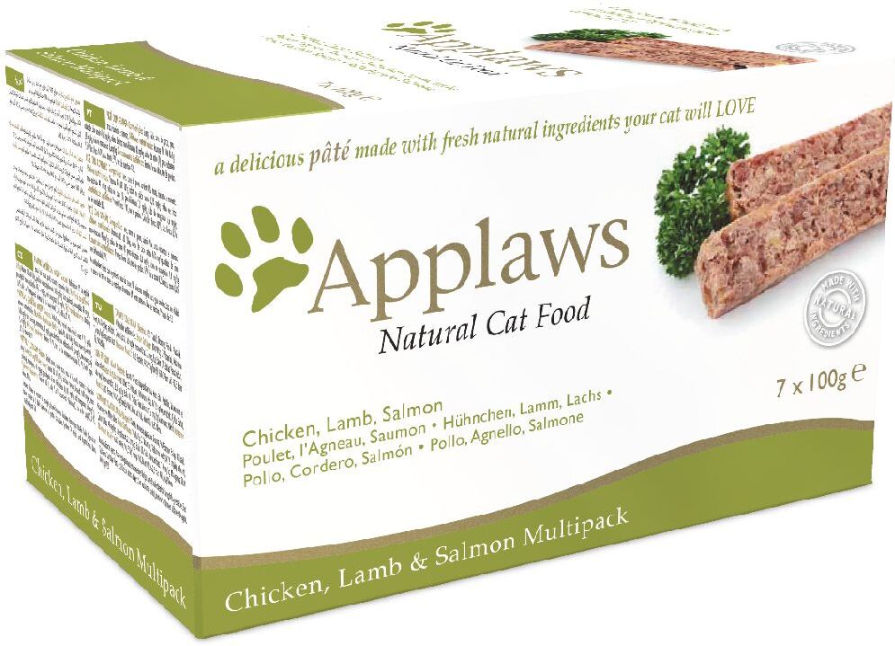 Applaws 7x 100g Paté Rind, Pute, Seefisch Applaws Nassfutter für Katzen