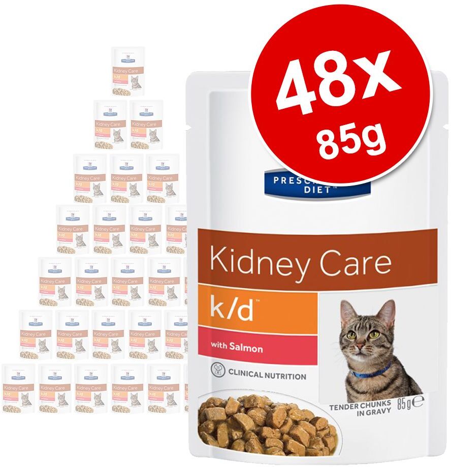 Hill's Prescription Diet 48x 85g Pouch Feline c/d Urinary Stress mit Lachs Hill's Prescription Diet Nassfutter für Katzen