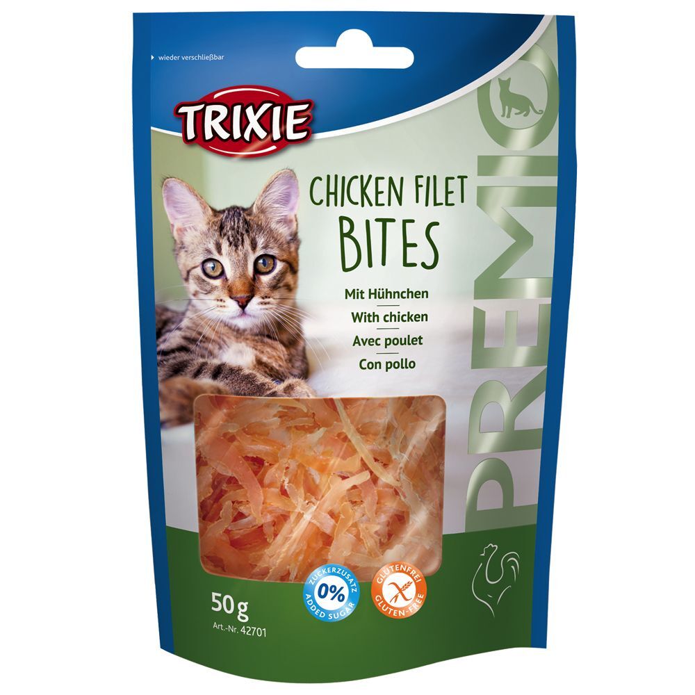 Trixie 3x 50g Premio Chicken Filet Bites  Trixie Katzensnacks