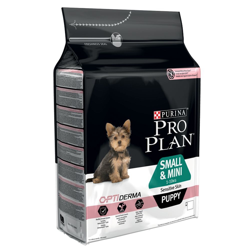 PRO PLAN Small & Mini Puppy Sensitive Skin OPTIDERMA - Sparpaket 3 x 3 kg