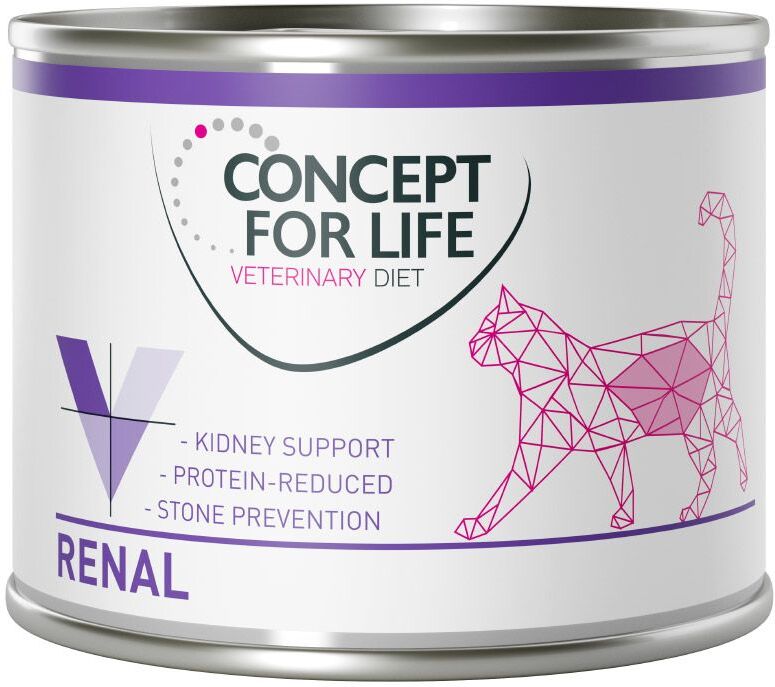 Concept for Life VET 6x 200g Veterinary Diet Renal Concept for Life Katzenfutter Nass