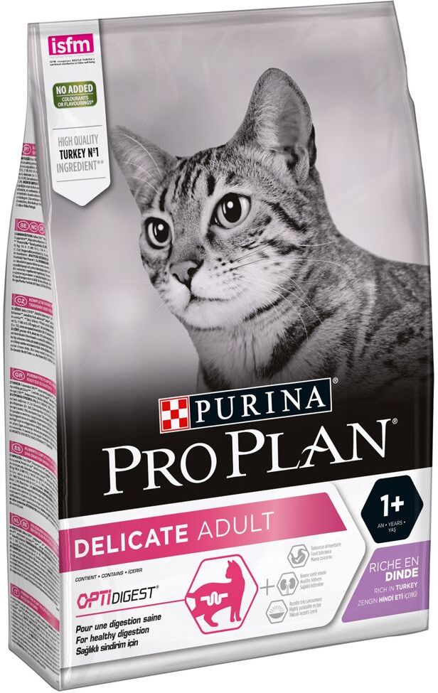 Pro Plan 2x 10kg Delicate reich an Truthahn PURINA PRO PLAN Trockenfutter für Katzen