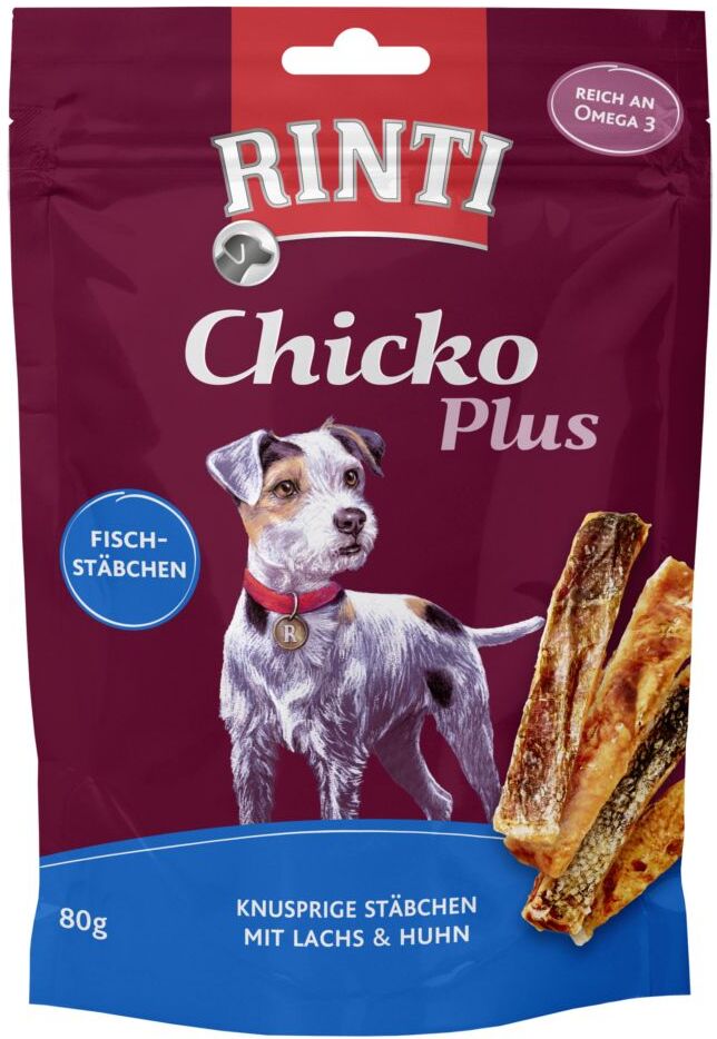 RINTI 80g Chicko Plus Fischstäbchen Rinti Hundesnacks