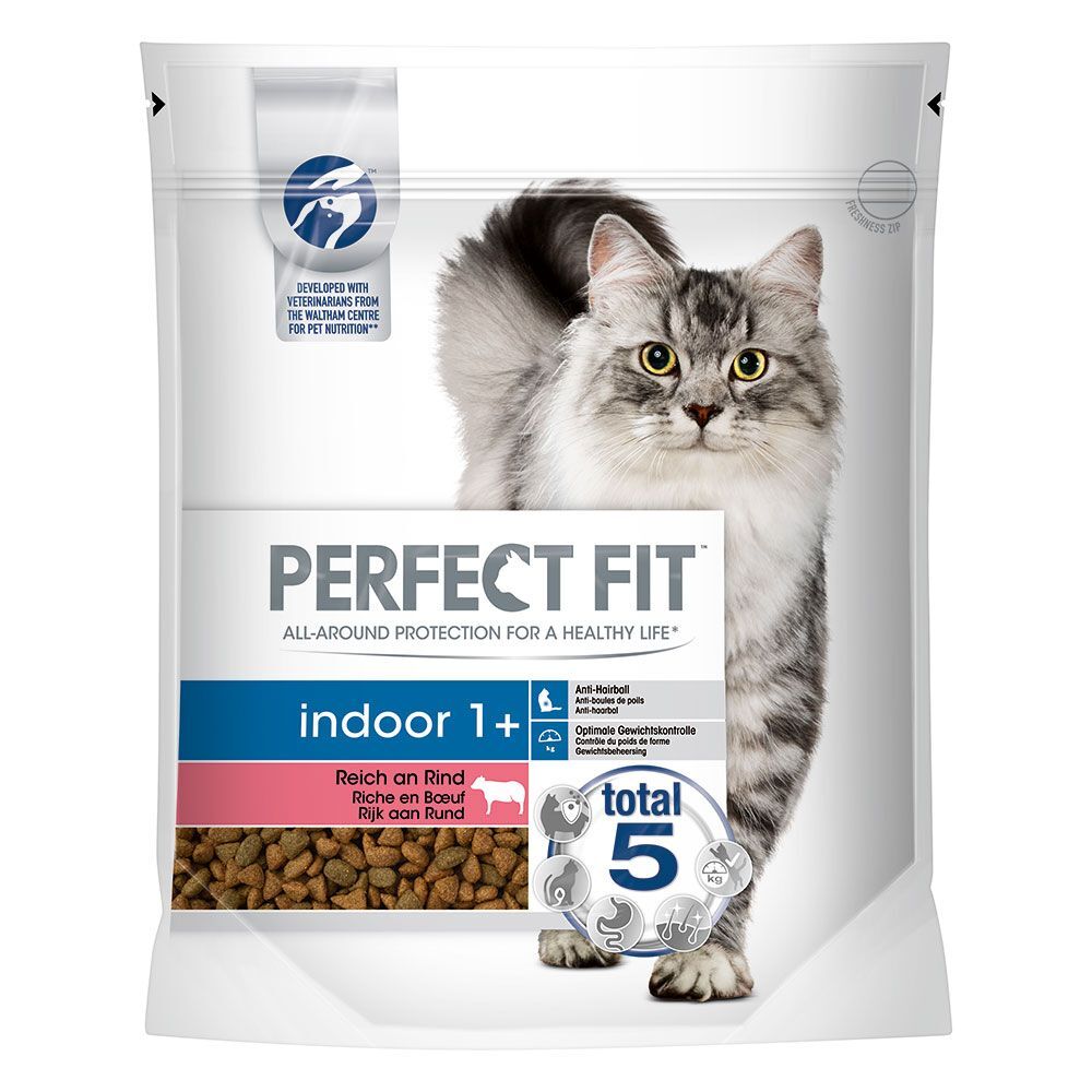Perfect Fit 750g Indoor 1+ Reich an Rind Perfect Fit Trockenfutter für Katzen