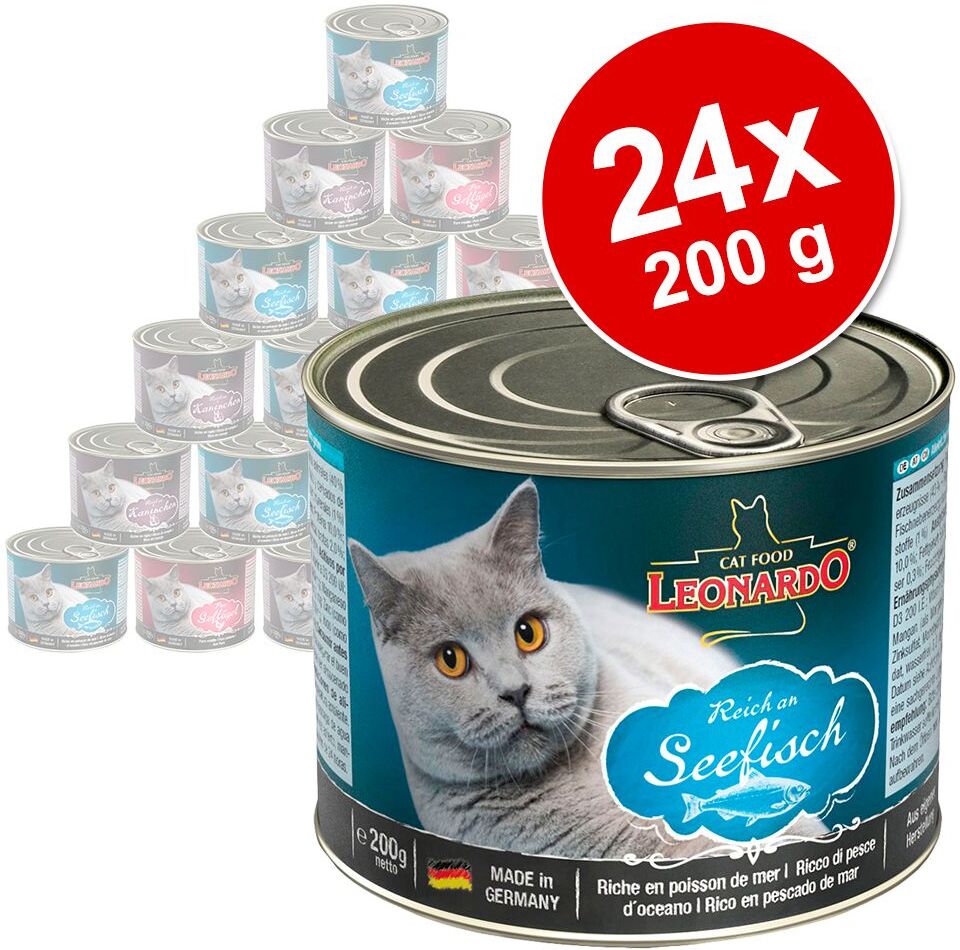 Leonardo 24x 200g All Meat Geflügel pur Leonardo Nassfutter für Katzen