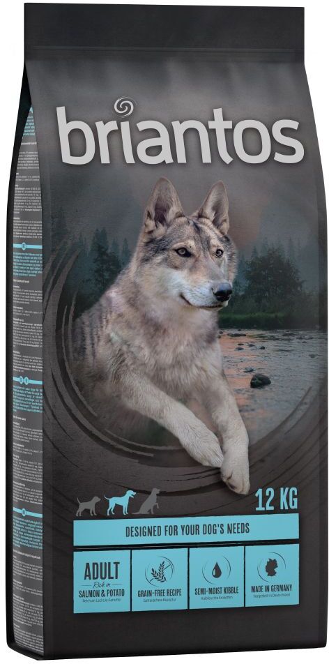 briantos 1kg GETREIDEFREI Adult Lachs & Kartoffel Briantos Hundefutter Trocken