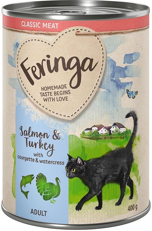 Feringa 6x 400g Menü Duo Geflügel Feringa Nassfutter für Katzen