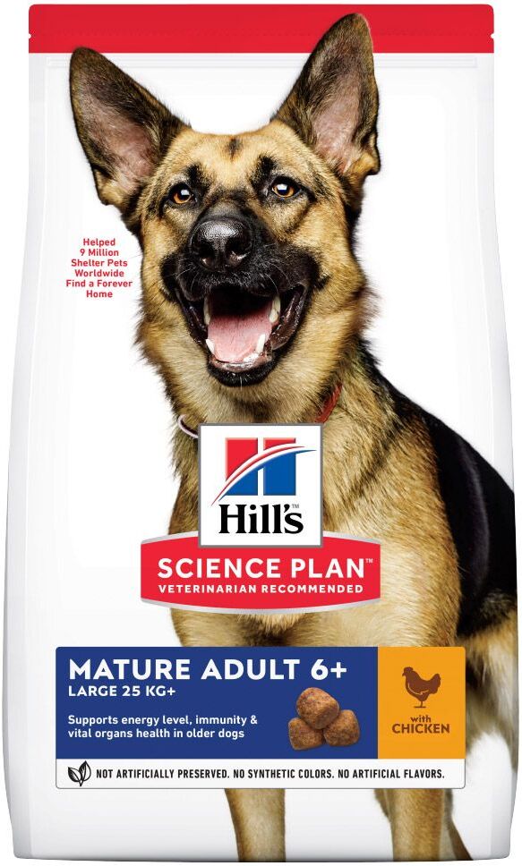 Hill's Science Plan 18kg  Mature Adult 6+ Large mit Huhn Hill's Science Plan Trockenfutter für Hunde