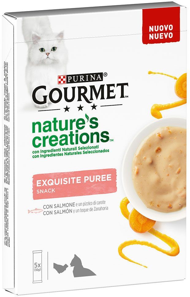 Gourmet 5x 10g Nature's Creations: Lachs & Karotten Gourmet Katzensnacks