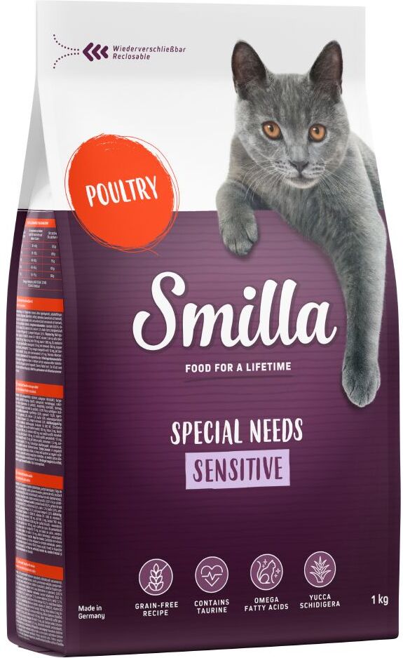 Smilla 2x 10kg Adult Sensible Smilla getreidefreies Katzenfutter trocken