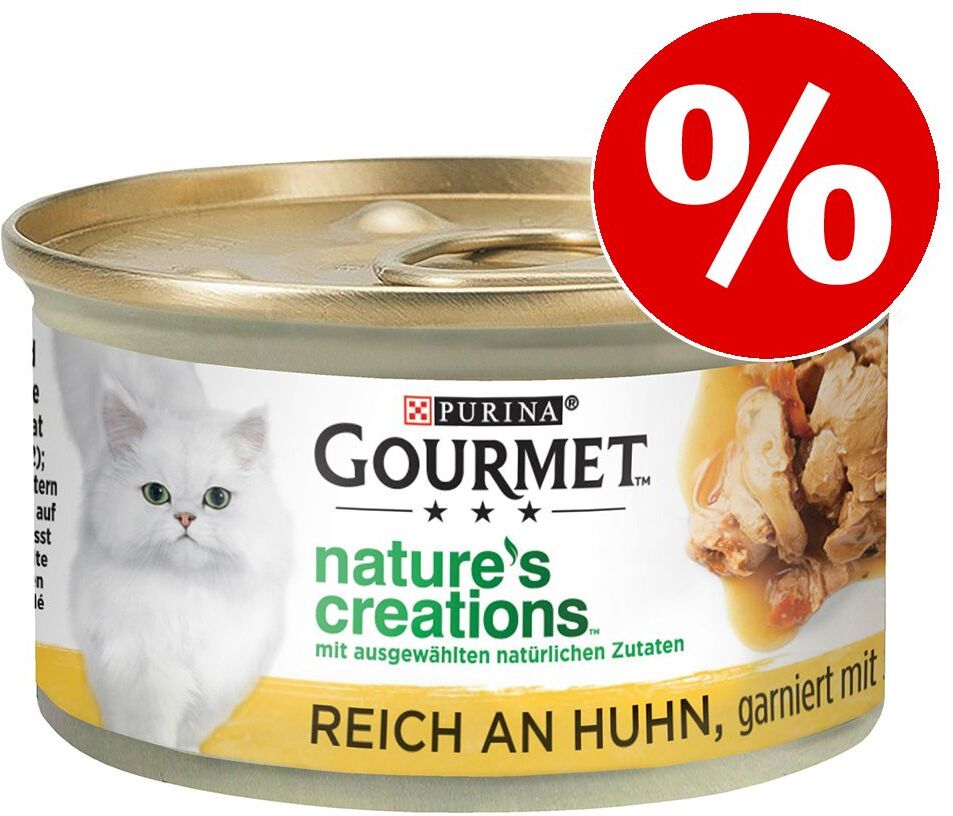 Gourmet 24x 85g Nature's Creation Pastete Huhn & Karotten Gourmet Nassfutter für Katze zum Sonderpreis!