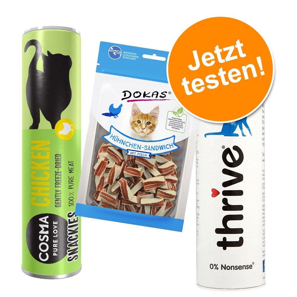 Thrive Getrocknetes Snackpaket mit Huhn Thrive Katzensnacks