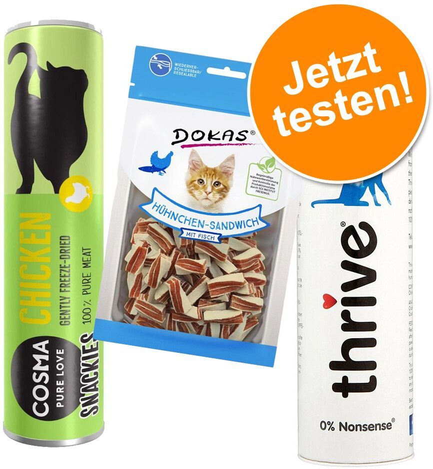 Thrive Getrocknetes Snackpaket mit Huhn Thrive Katzensnacks