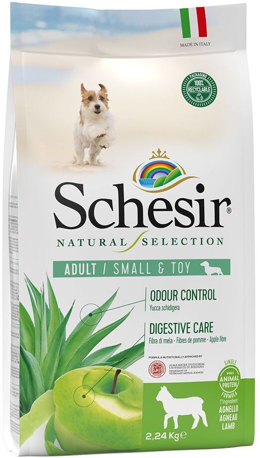 Schesir 2x 2,45kg Natural Selection Adult Small mit Lamm Schesir Trockenfutter für Hunde