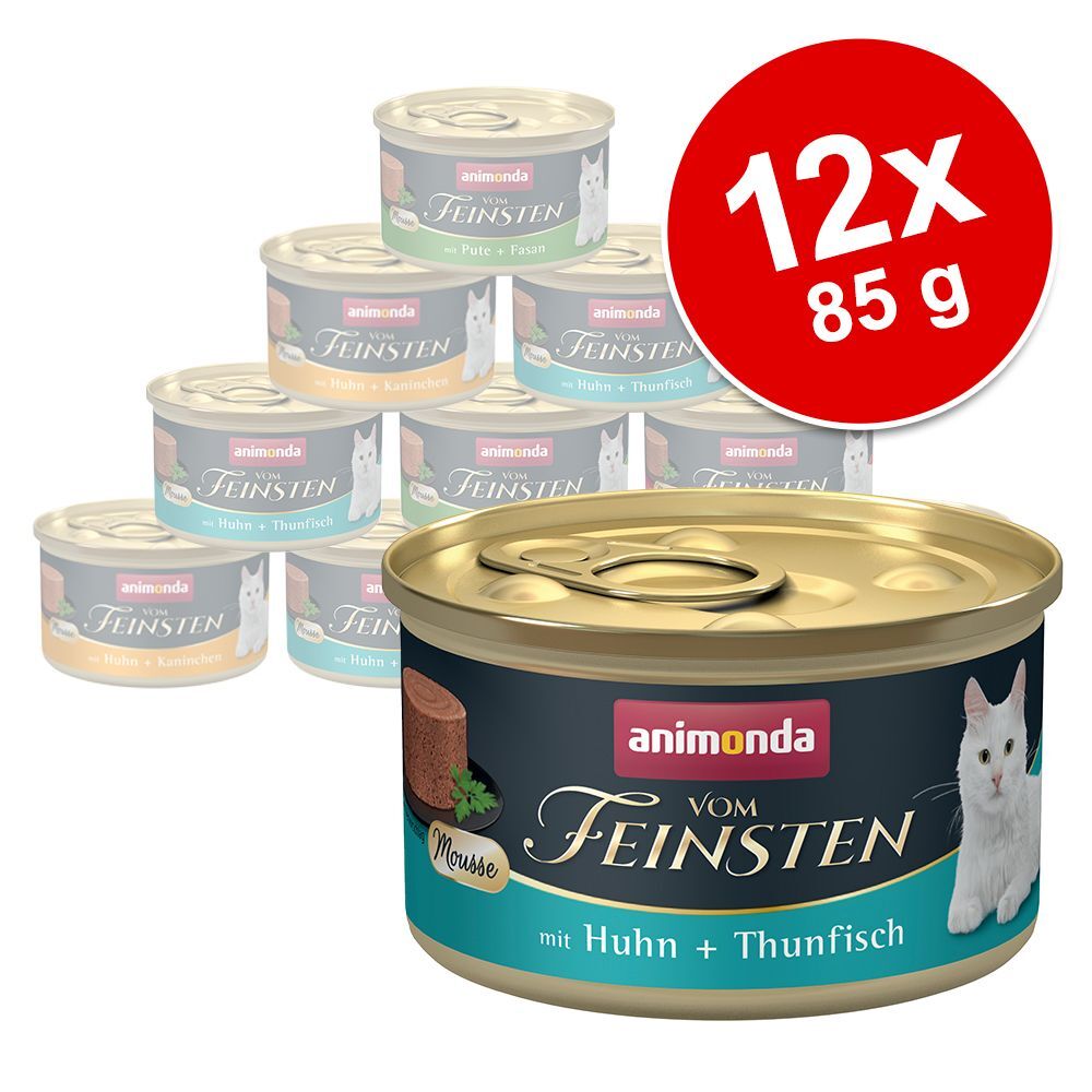 Animonda Vom Feinsten 12x 85g Vom Feinsten Adult Mousse-Vielfalt (4 Sorten) Animonda Katzenfutter Nass