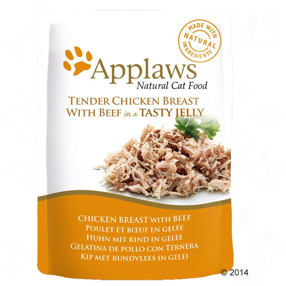 Applaws 16x 70g Thunfisch mit Lachs in Jelly Applaws Nassfutter für Katzen