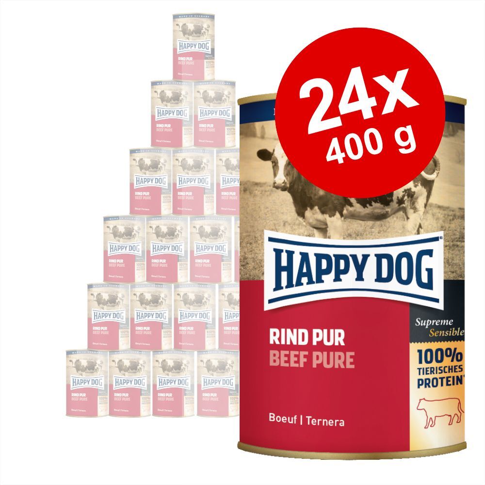 Happy Dog 24x 400g Truthahn Pur Happy Dog Nassfutter für Hunde