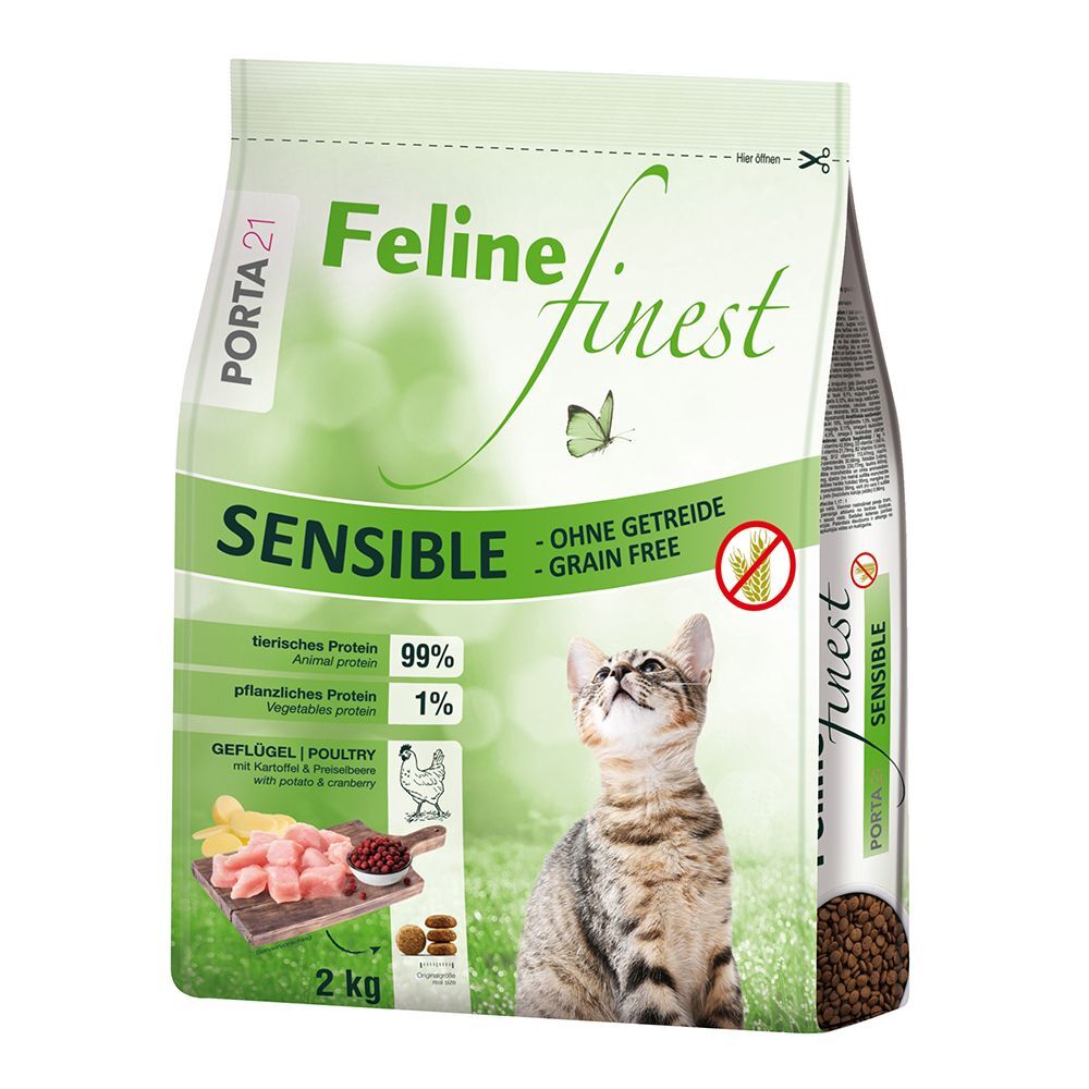 Porta 21 10kg Feline Finest Sensible Grain Free Porta 21 Trockenfutter für Katzen