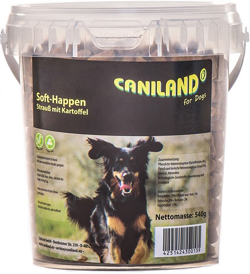 Caniland Soft Strauss-Happen getreidefrei - Sparpaket: 2 x 540 g