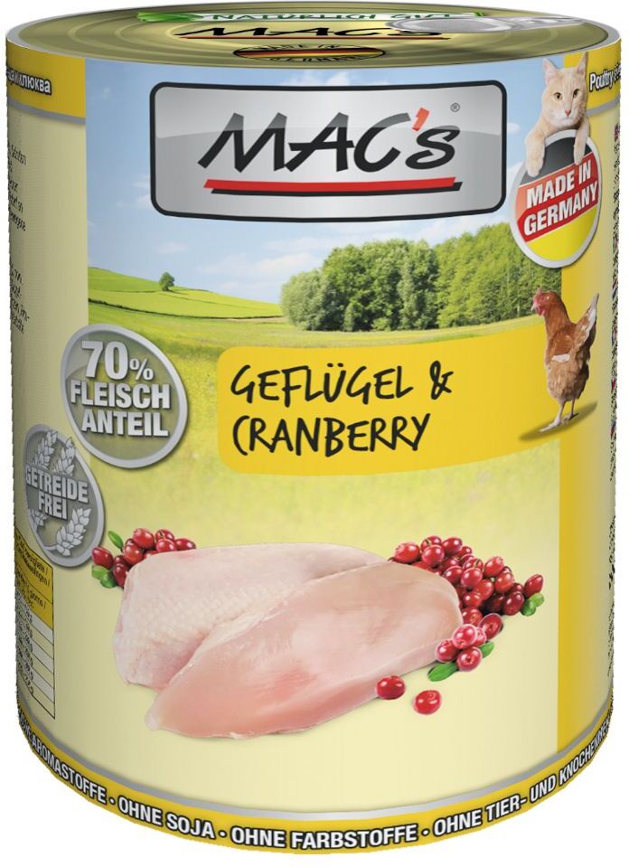 MAC's 6x 400g Kalb & Pute MAC's Nassfutter für Katzen