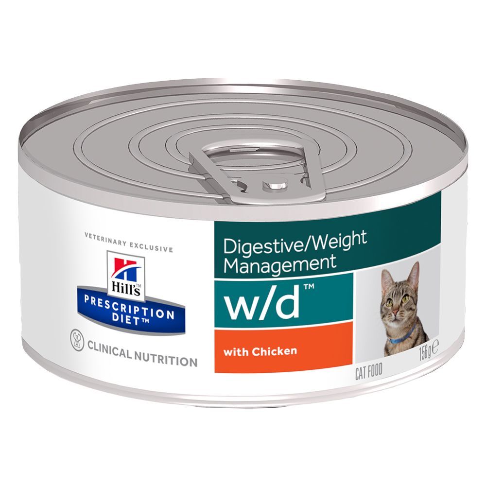 Hill's Prescription Diet 24x 156g w/d Digestive/Weight Management mit Huhn Hill's Prescription Diet Nassfutter für Katzen