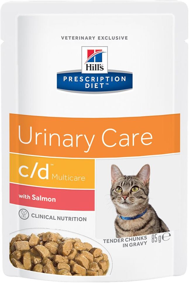 Hill's Prescription Diet 24x 85g c/d Multicare Urinary Care mit Lachs Hill's Prescription Diet Nassfutter für Katzen