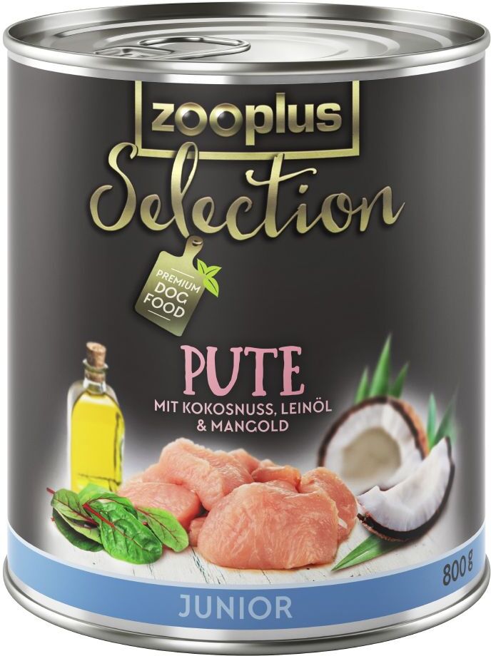 zooplus 6x 400g Junior Pute zooplus Selection Nassfutter für Hunde