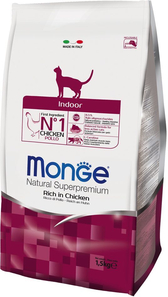 Monge Superpremium Cat 1,5kg Natural Superpremium Indoor Cat Monge Trockenfutter für Katzen