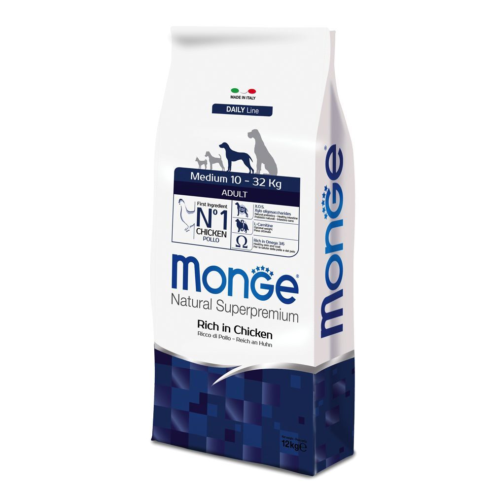 Monge Superpremium Dog 12kg Natural Superpremium Adult Medium Monge Trockenfutter für Hunde