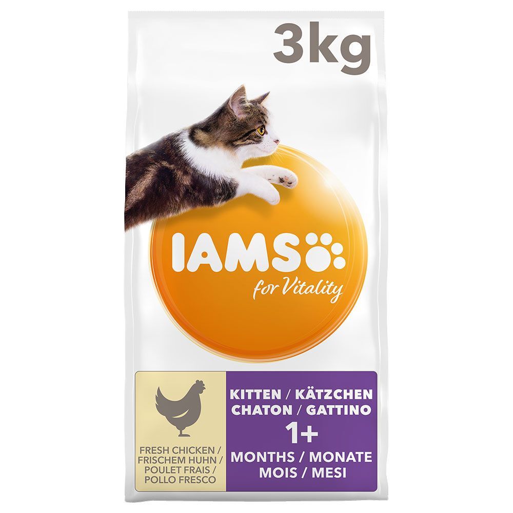 IAMS 2x 10kg Huhn Vitality Kätzchen IAMS Trockenfutter für Katzen