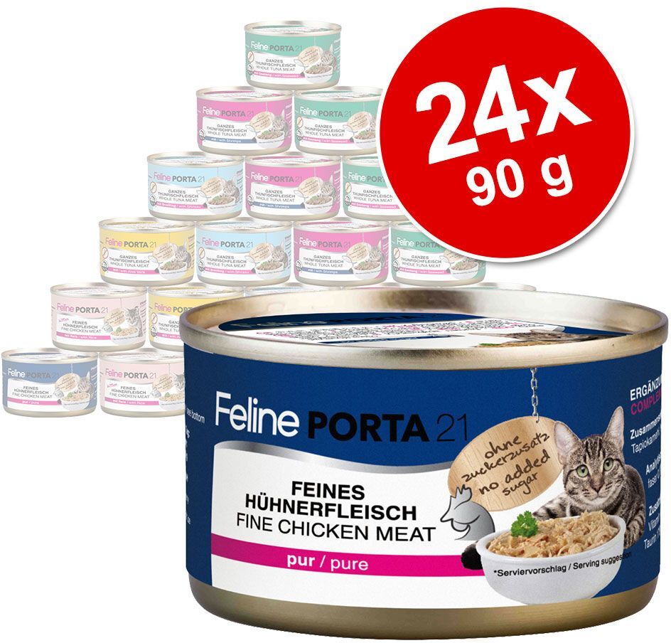 Porta 21 24x 90g Feline Thunfischmix Porta 21 Nassfutter für Katzen