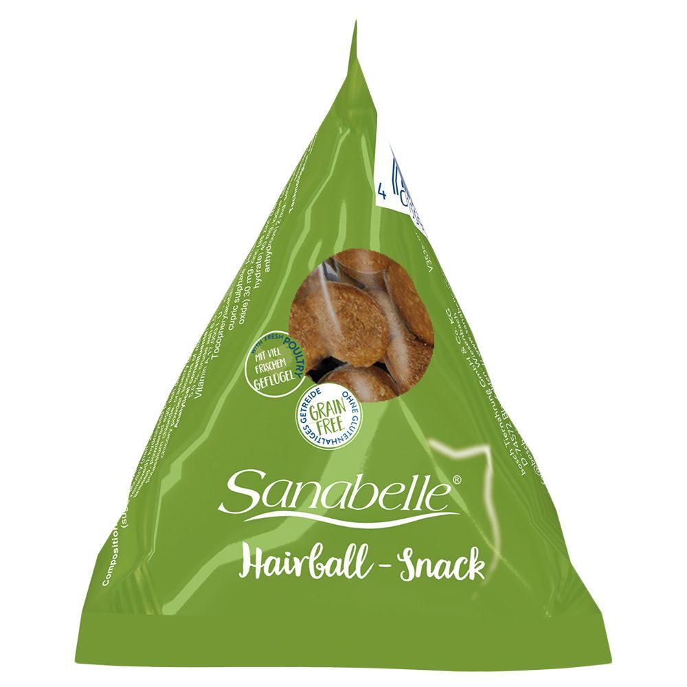 Sanabelle 24x 20g Hairball Snack im Tetraeder Sanabelle Katzensnacks