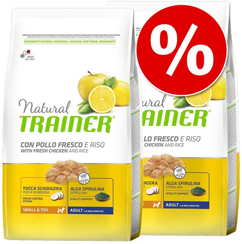 Trainer Natural Dog 2x 7kg Mini Huhn, Reis & Aloe vera Trainer Natural Trockenfutter für Hunde