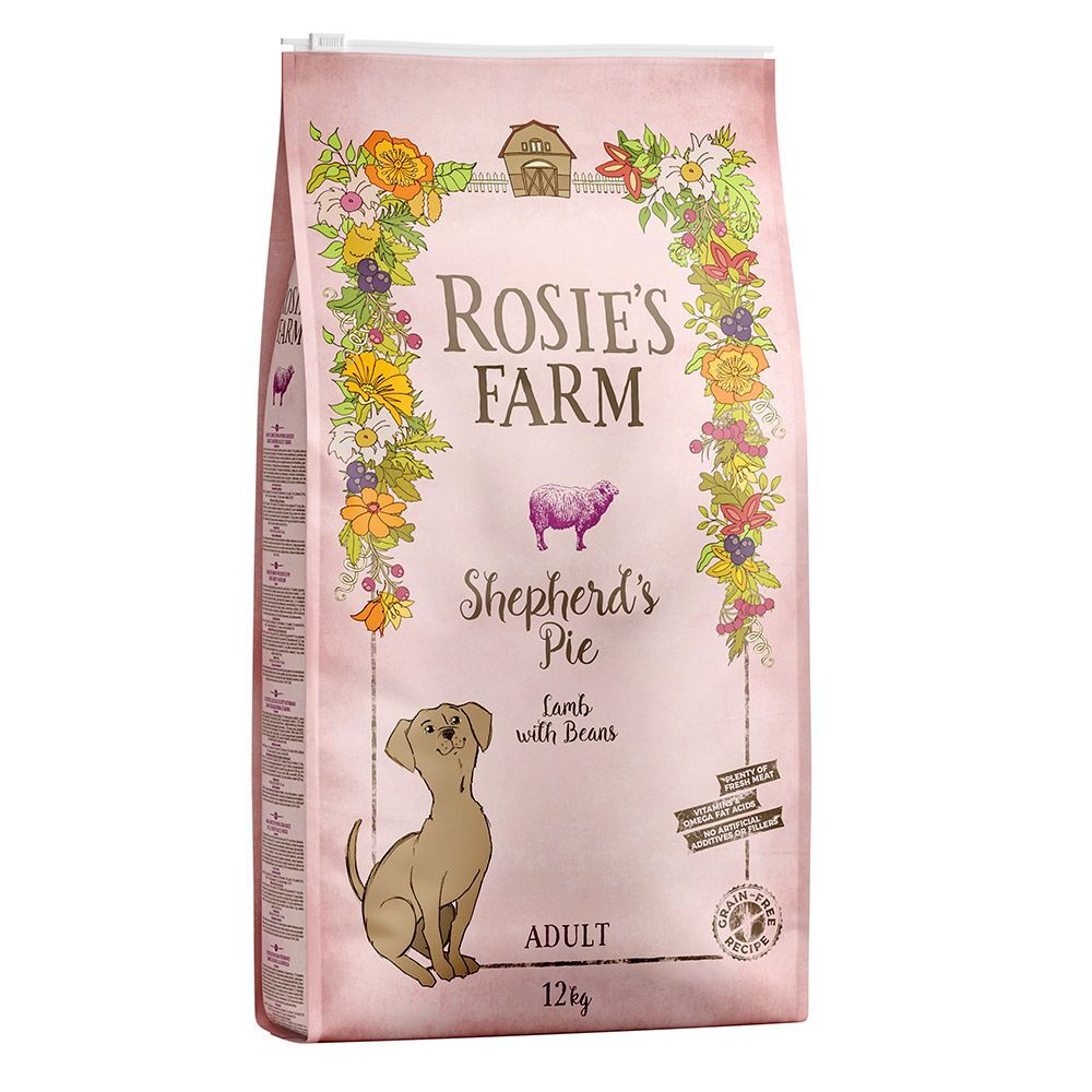 Rosie's Farm 1kg Lamm mit Süsskartoffeln und Bohnen Rosie's Farm Trockenfutter für Hunde