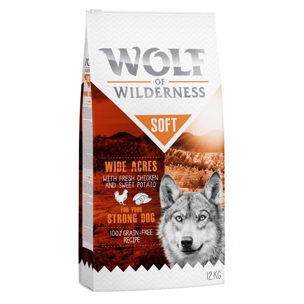 Wolf of Wilderness 5x 1kg Soft Wide Acres Huhn Wolf of Wilderness Trockenfutter für Hunde