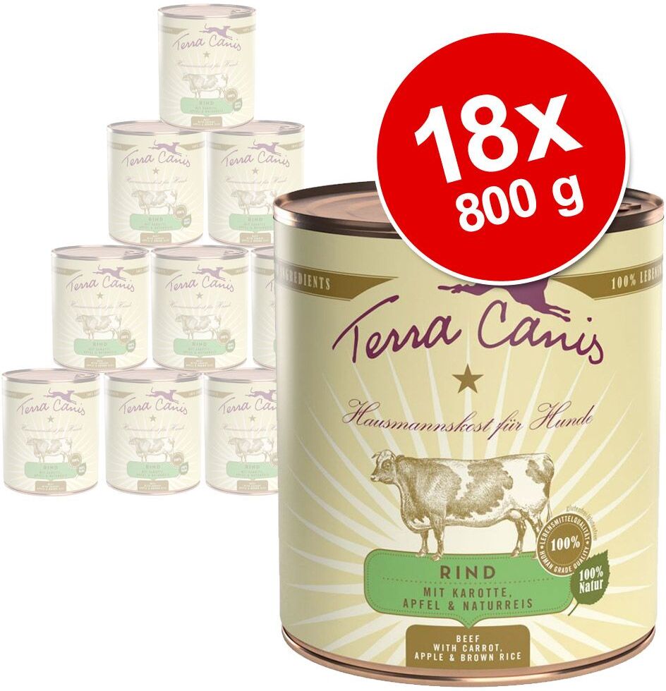 Terra Canis 18x 800g Lachs mit Hirse, Pfirsich & Kräutern Terra Canis Nassfutter für Hunde