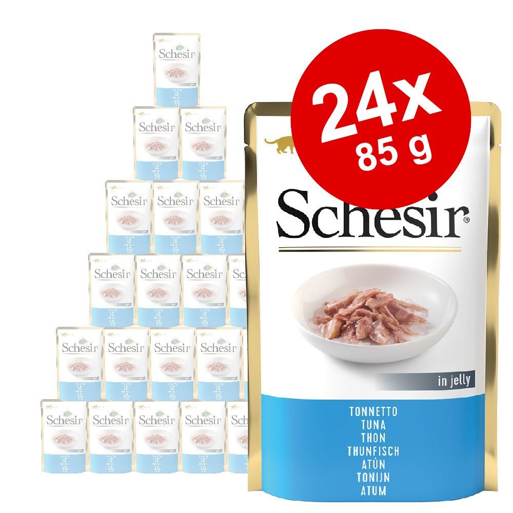 Schesir 24x 85g Jelly Thunfisch und Huhn Schesir Nassfutter für Katzen