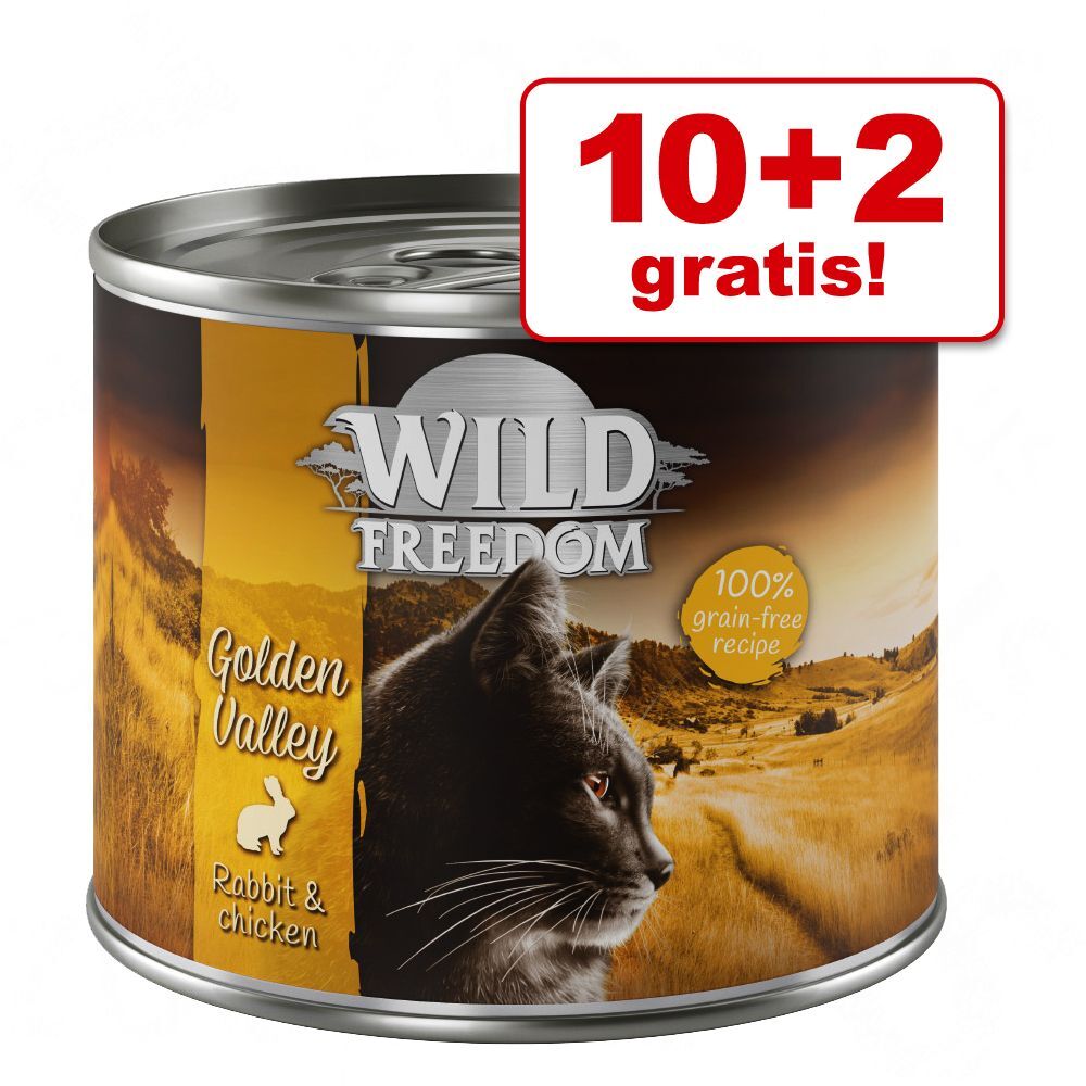 Wild Freedom 12x 200g Adult Green Lands - Lamm & Huhn Wild Freedom Katzenfutter nass, getreidefrei, 10+2 gratis!
